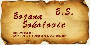 Bojana Sokolović vizit kartica